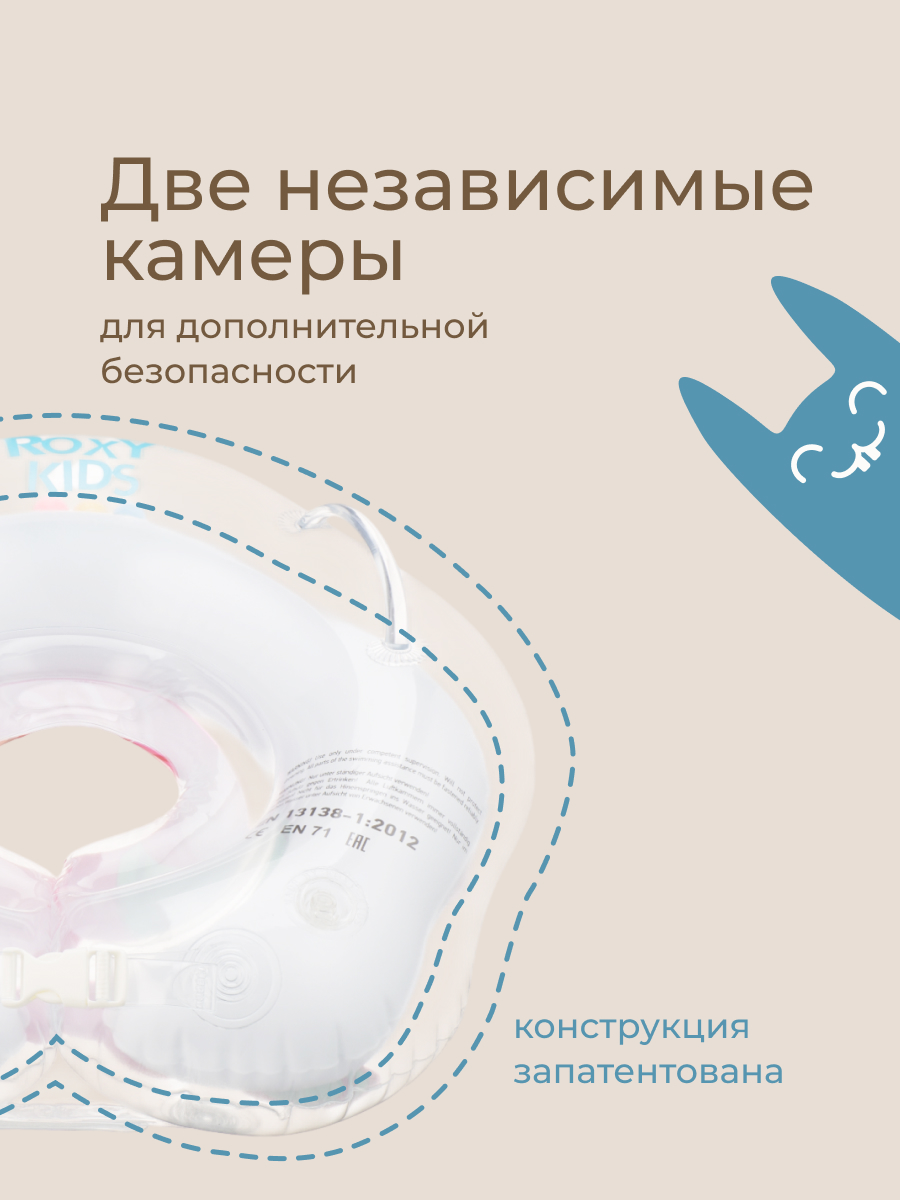 Круг для купания ROXY-KIDS Flipper Ангел белый - фото 11