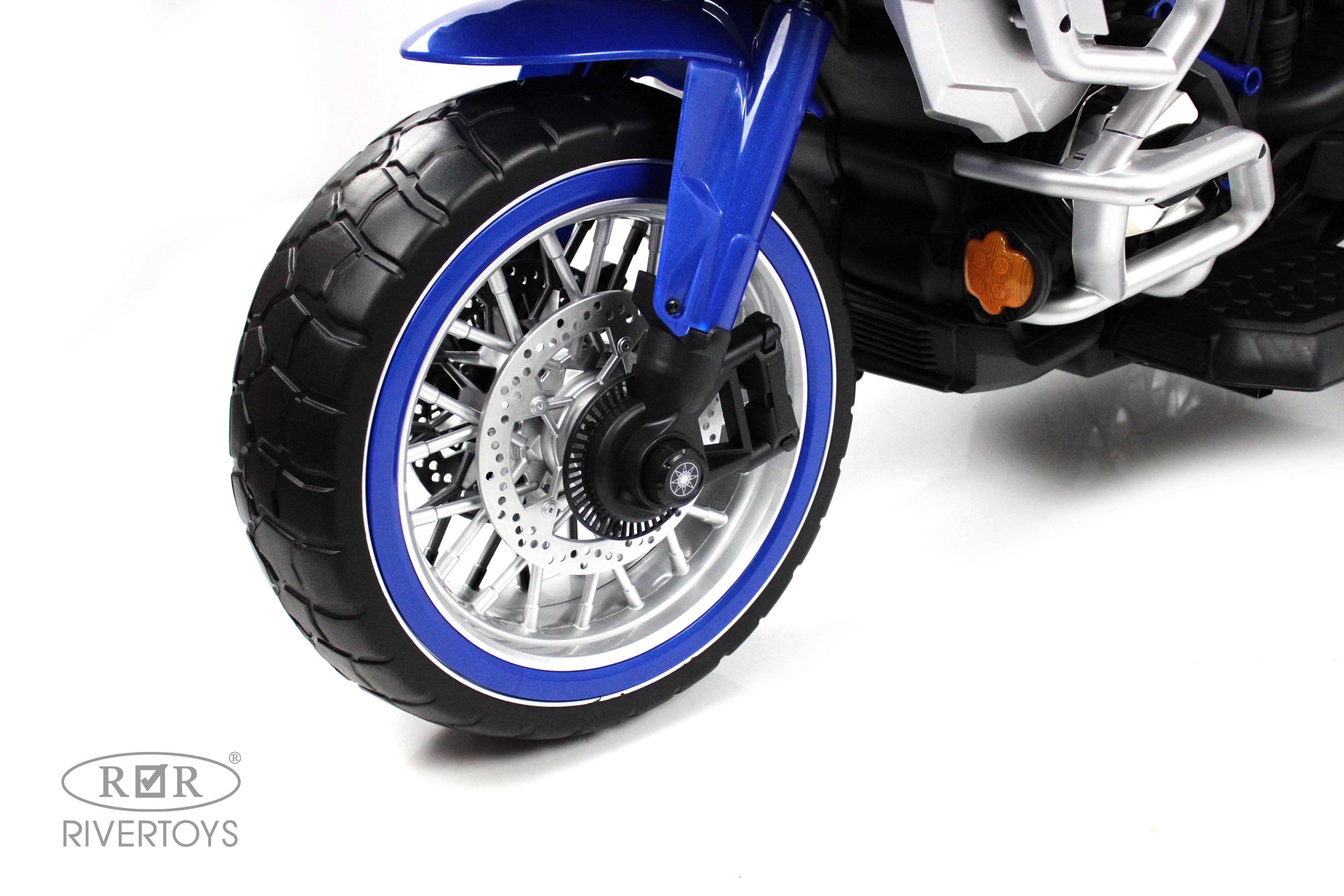 Электромотоцикл RIVERTOYS М111БХ-BLUE - фото 8