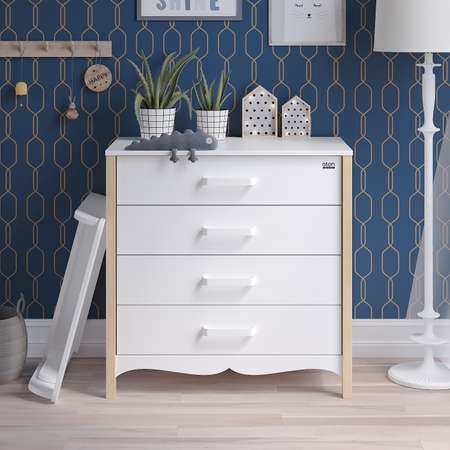 Пеленальный комод aton baby furniture Комод Felix белая аляска/натуральный