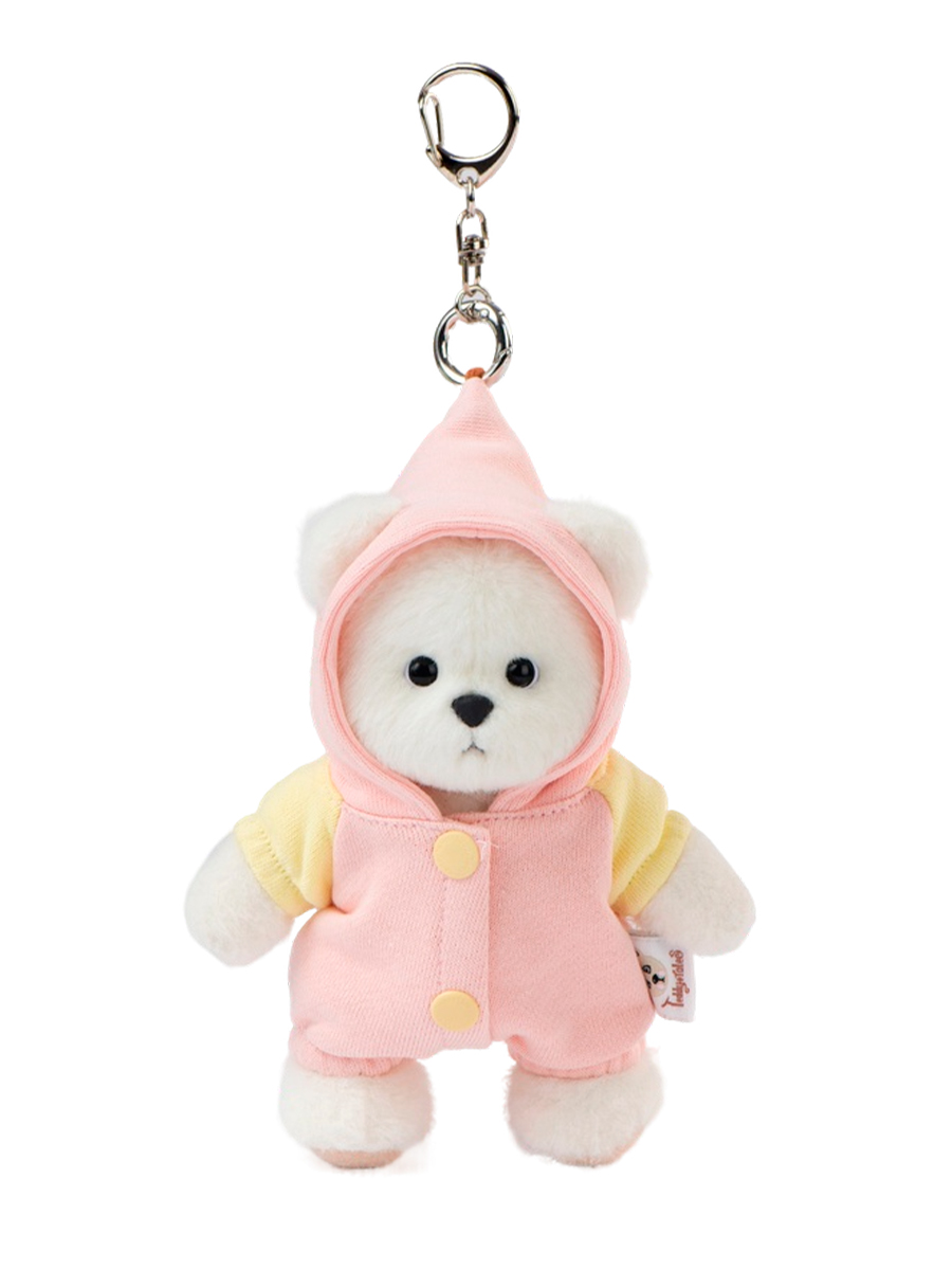 Мягкая игрушка TeddyTales Медведь костюм Зефирка брелок - фото 1
