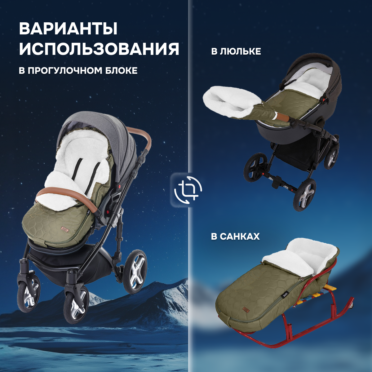 Конверт в коляску Nuovita Polare Bianco - фото 6