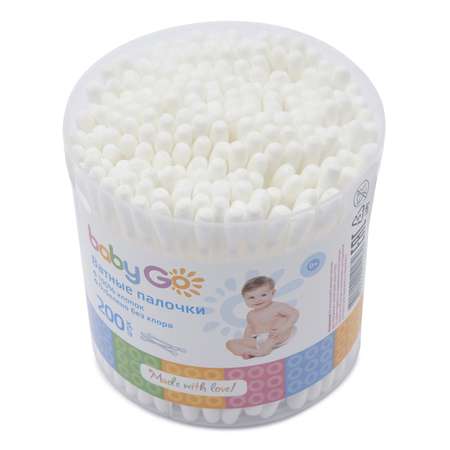 Ватные палочки BabyGo 200 шт.