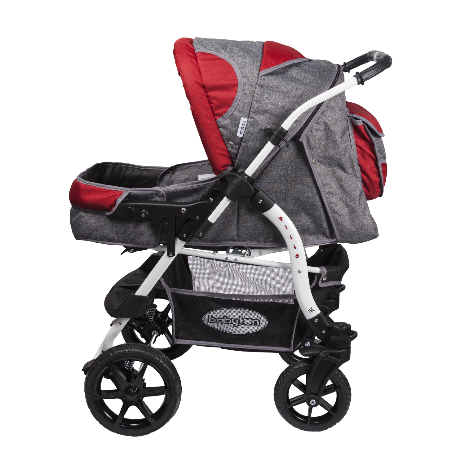 Коляска трансформер Babyton Pillo OX Grey-Red - фото 5