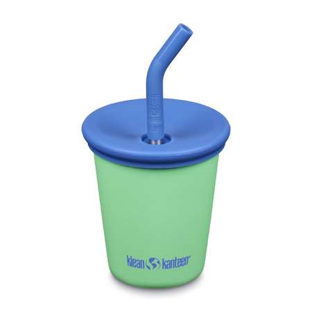 Стакан Klean Kanteen детский одностенный Kid Cup Straw Lid 10oz Spring Bud с трубочкой 296 мл