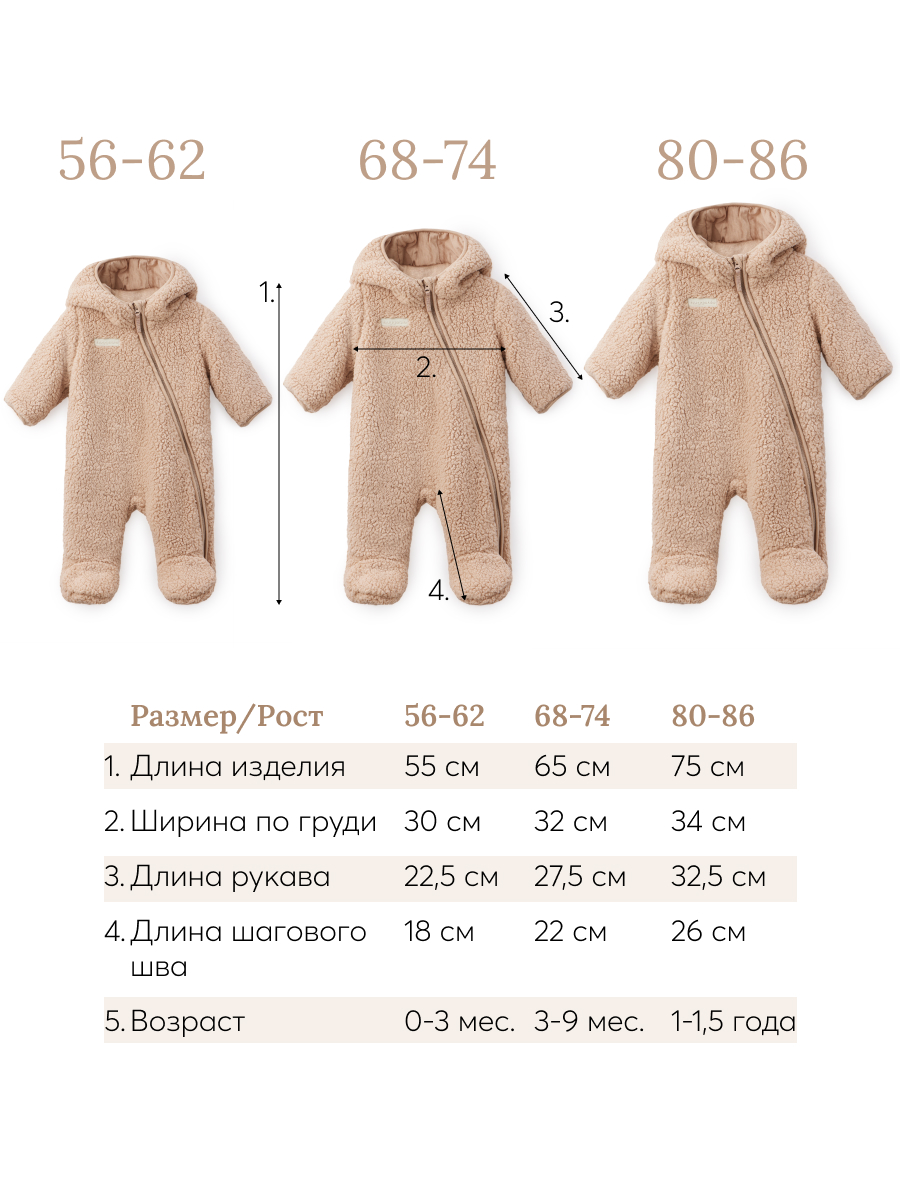 Комбинезон Happy Baby 89055_beige - фото 6