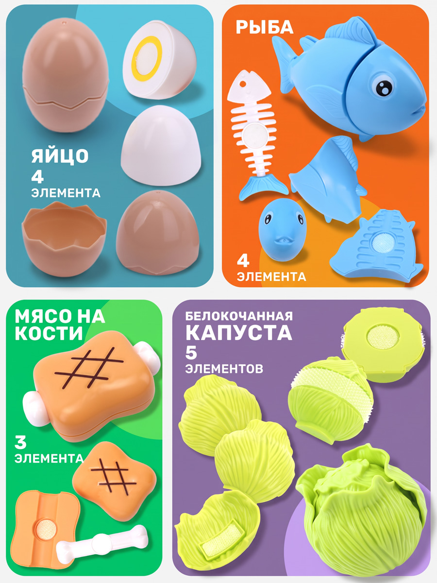Игрушка TIPTOPOLIS продукты на липучках 25 предм. - фото 3