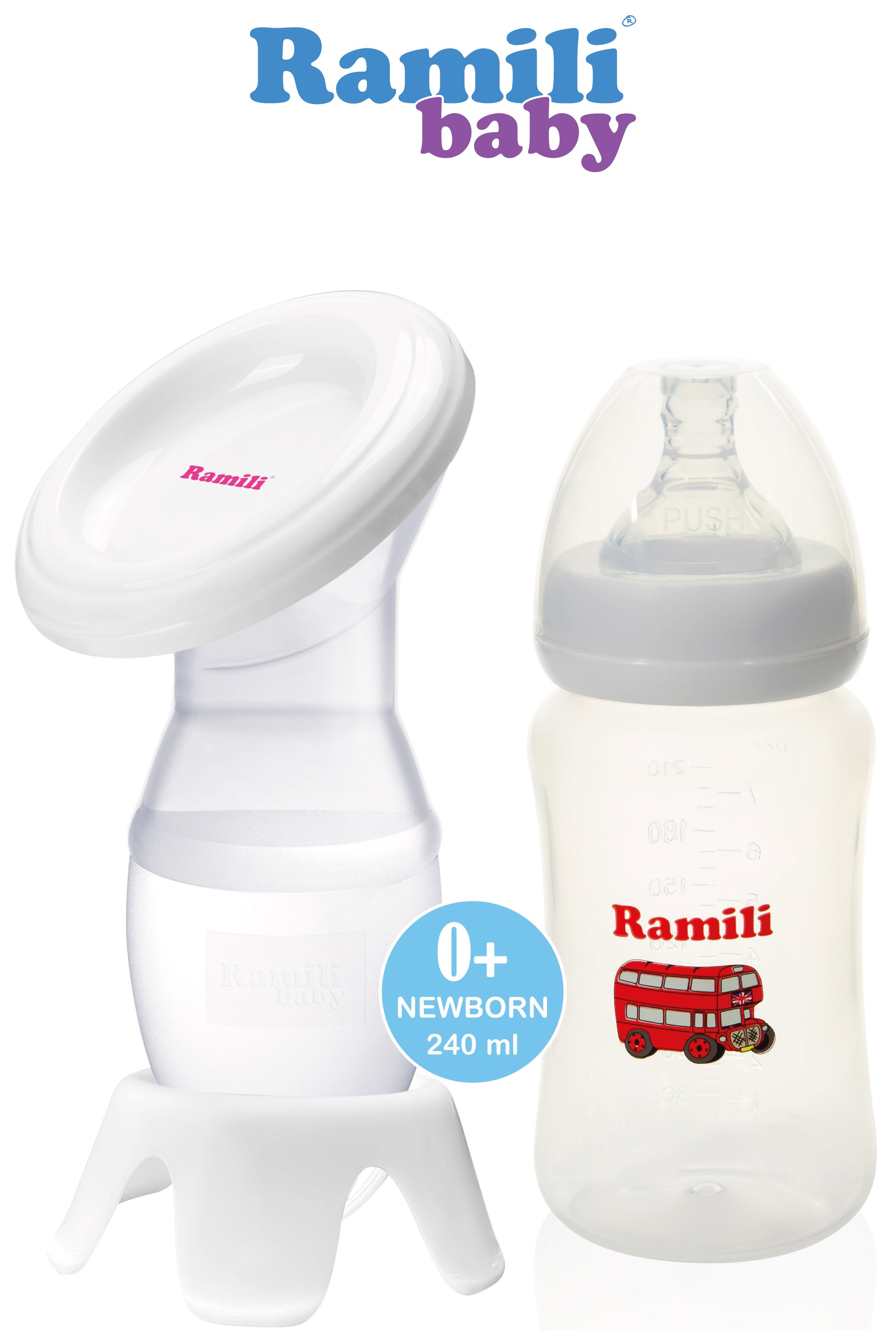 Молокоотсос Ramili Ручной MC200 с бутылочкой 240ML - фото 1
