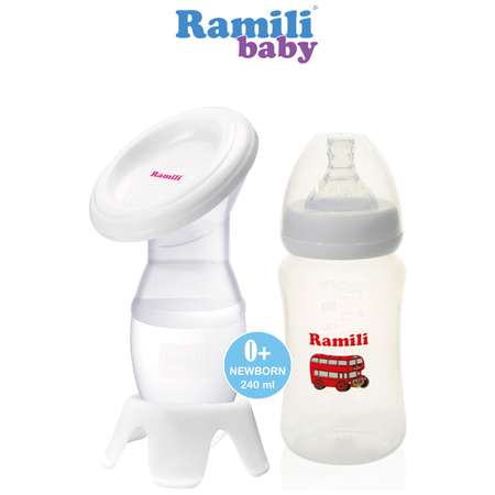 Молокоотсос Ramili Ручной MC200 с бутылочкой 240ML
