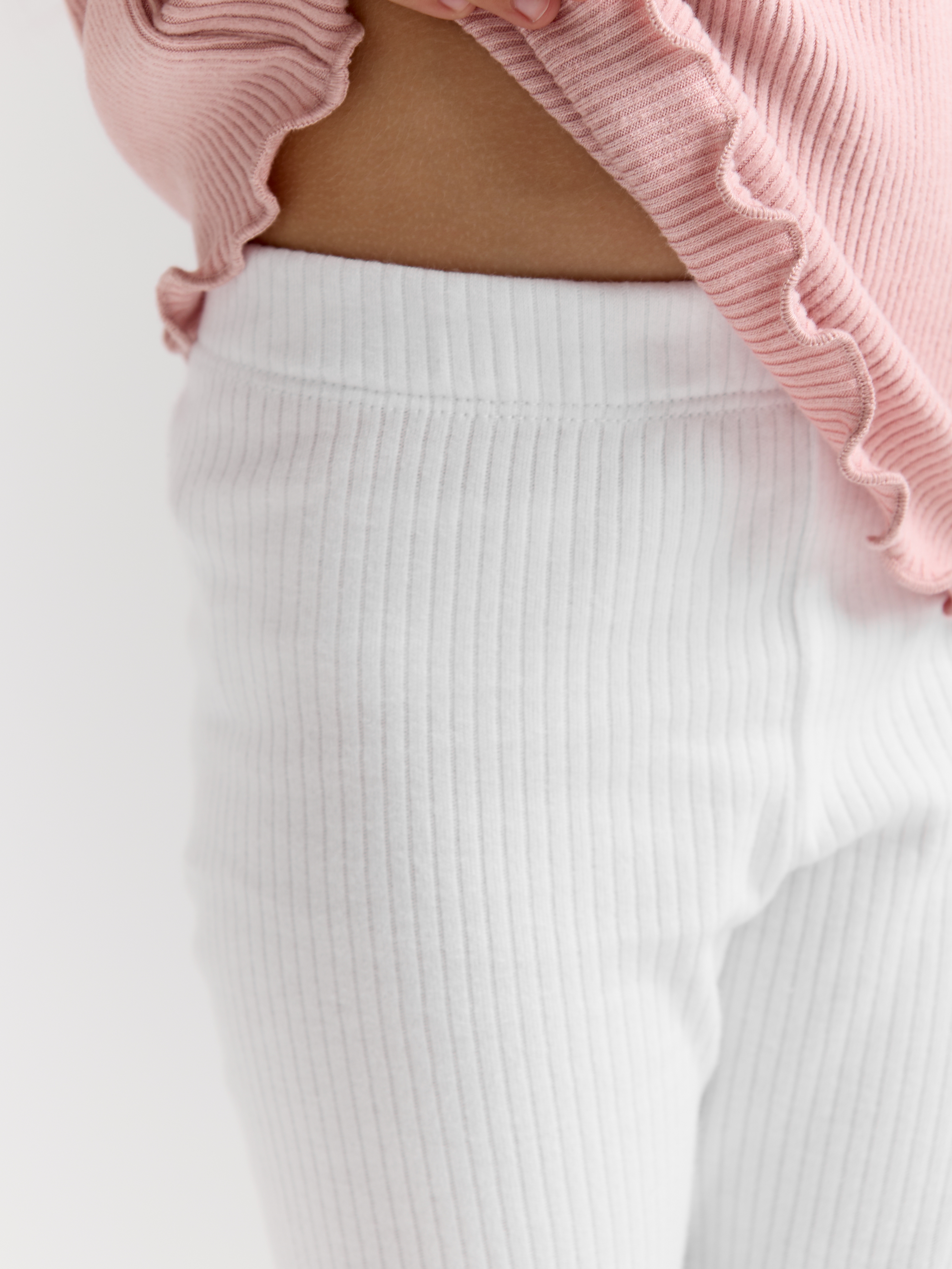 Леггинсы LEVA леггинсы для девочки_рубчик черный_белый - фото 8