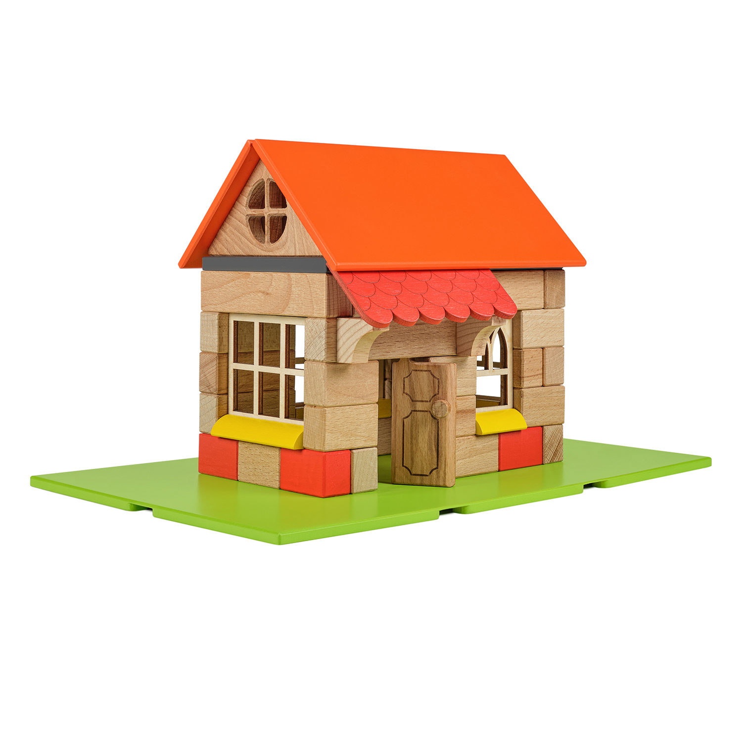 Конструктор WOOD BLOCKS Домики деревянный 78 дет. - фото 14