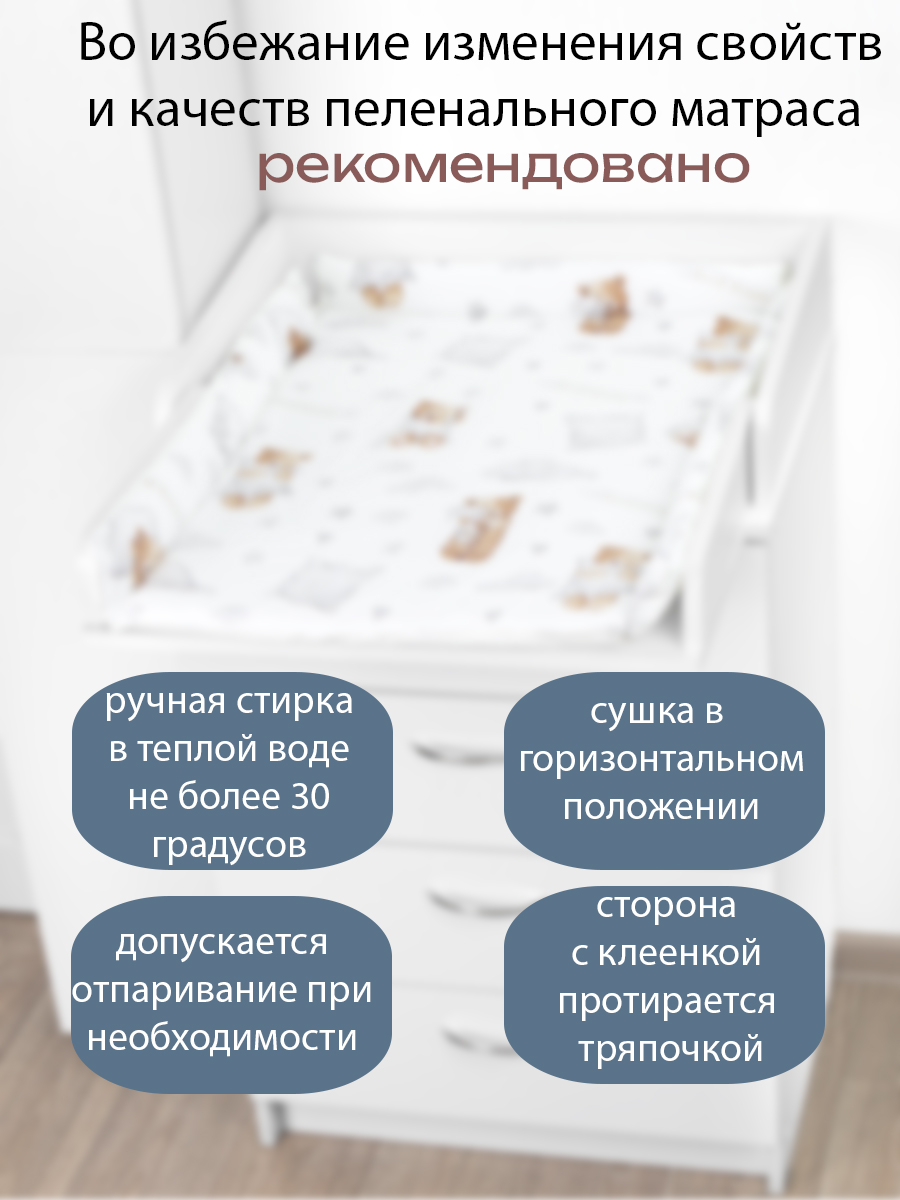 Матрас для пеленания БОНЯМ с бортиками - фото 4