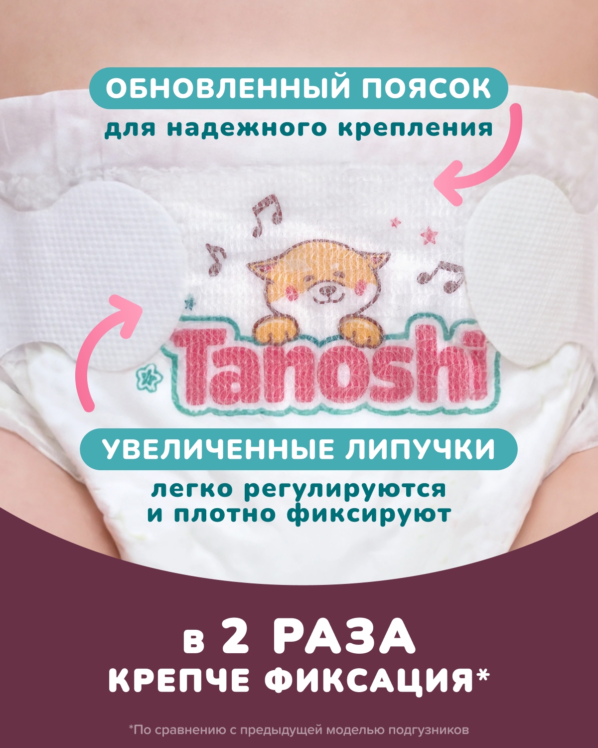 Подгузники Tanoshi ультратонкие S (3-6 кг) 72 шт. - фото 4