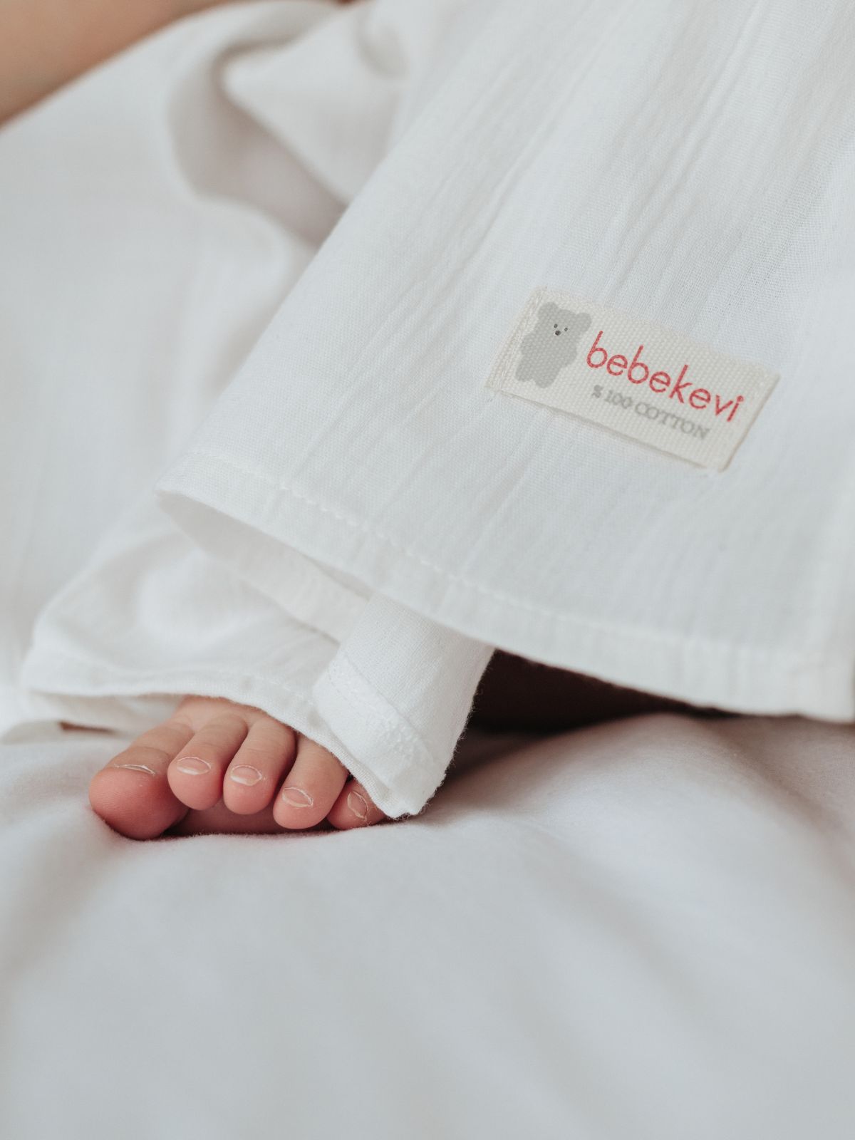 Пелёнка Bebekevi Экрю муслин 90х90 см - фото 3
