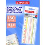 Стикер-закладка Brauberg выделители текста 160 шт.