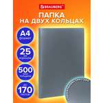 Папка на кольцах Brauberg канцелярская офисная А4