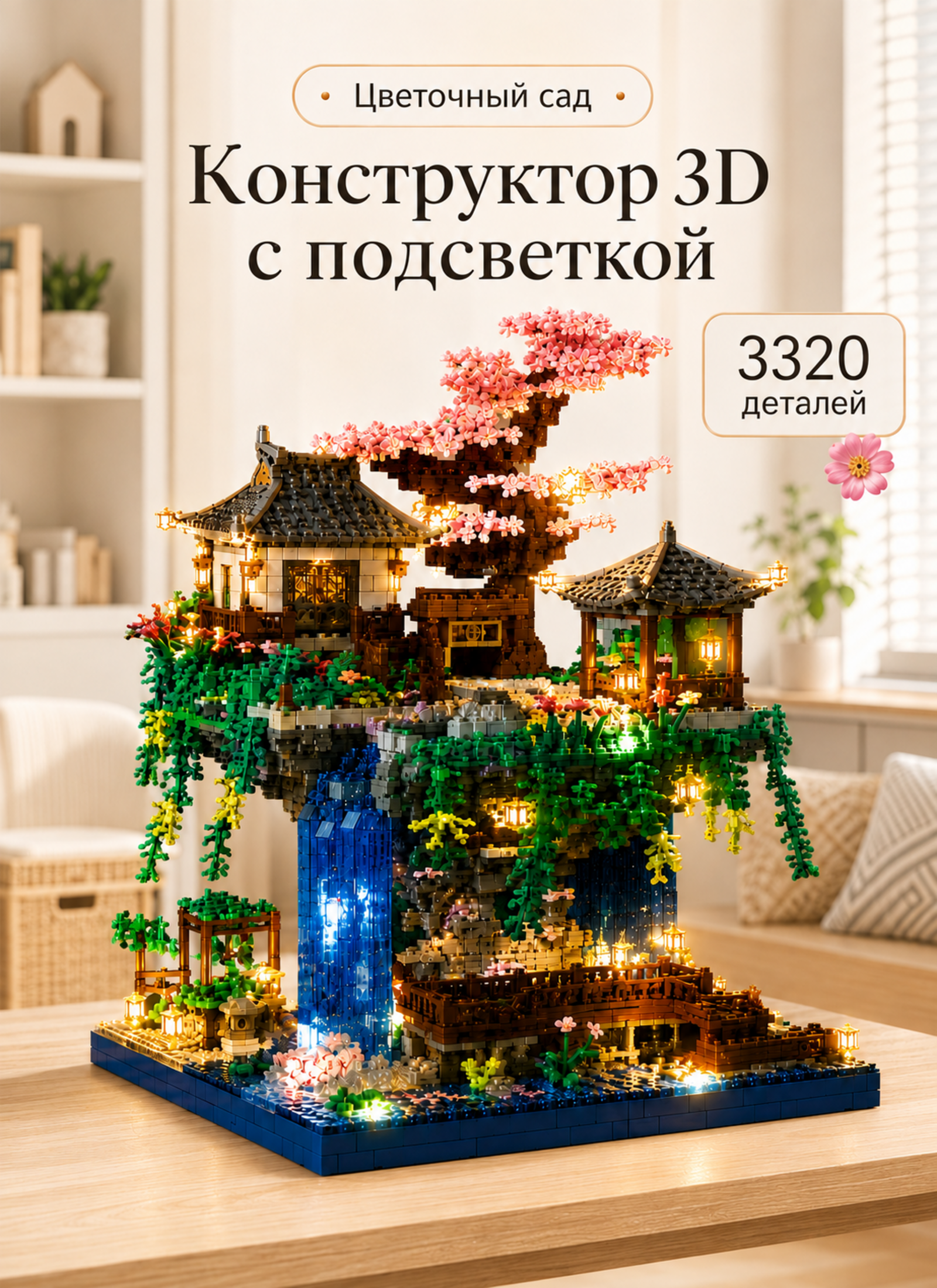 Изображение товара [Конструктор] TrendToys Китайский Сад с подсветкой 2476 Д/С