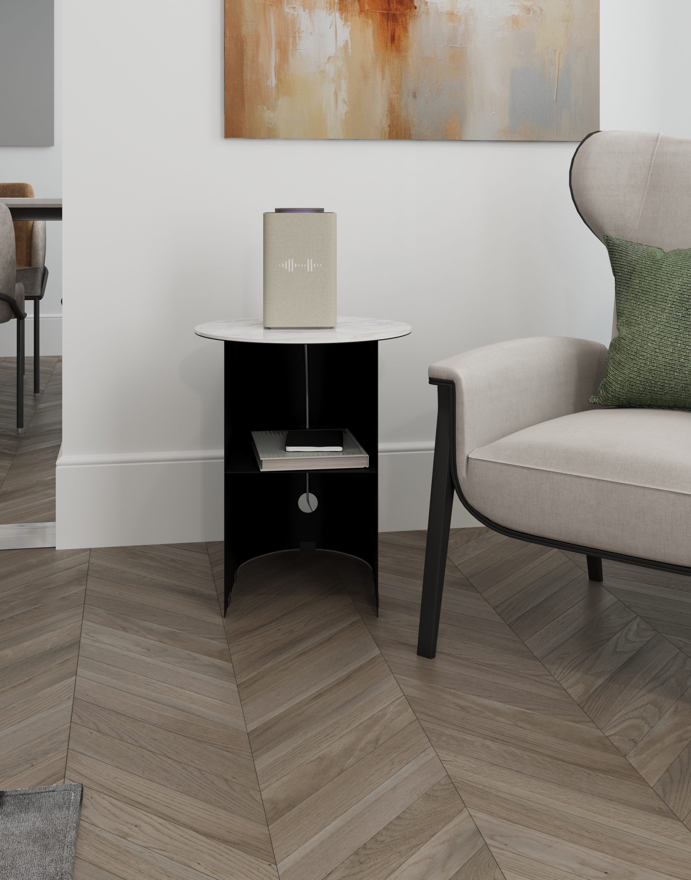 Стол журнальный SLINE Тоби лайт черный - фото 4