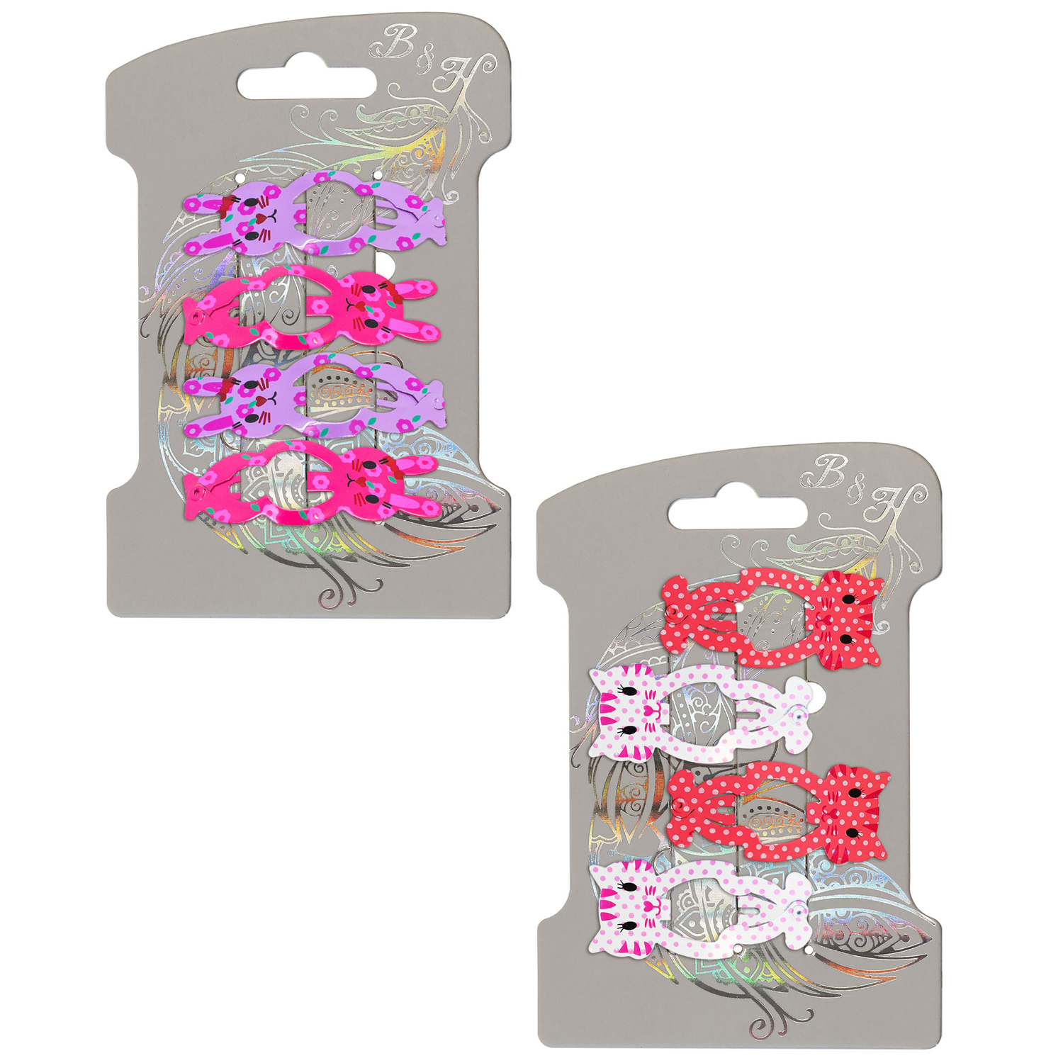 Заколка B and H 4 шт. W0135 W0137 - фото 1