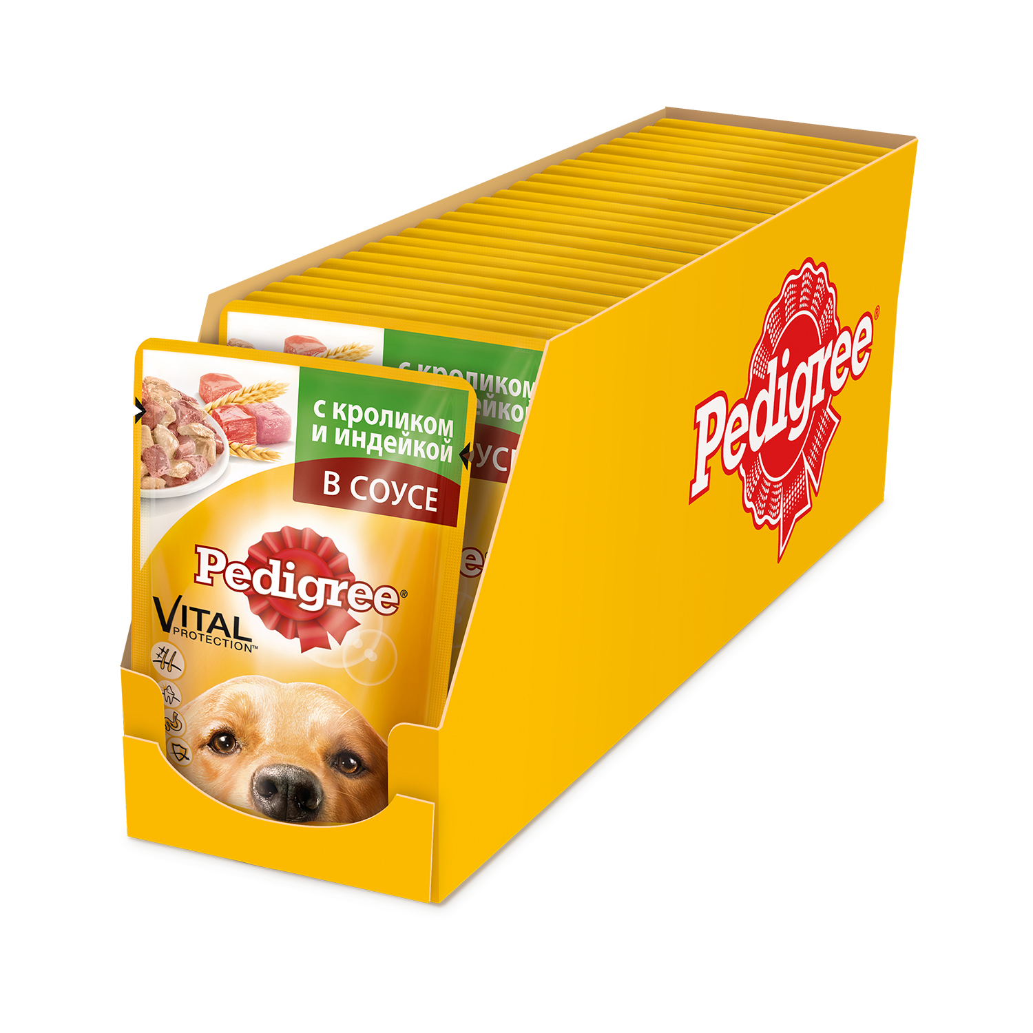 Корм для собак Pedigree с кроликом и индейкой пауч 100г - фото 3