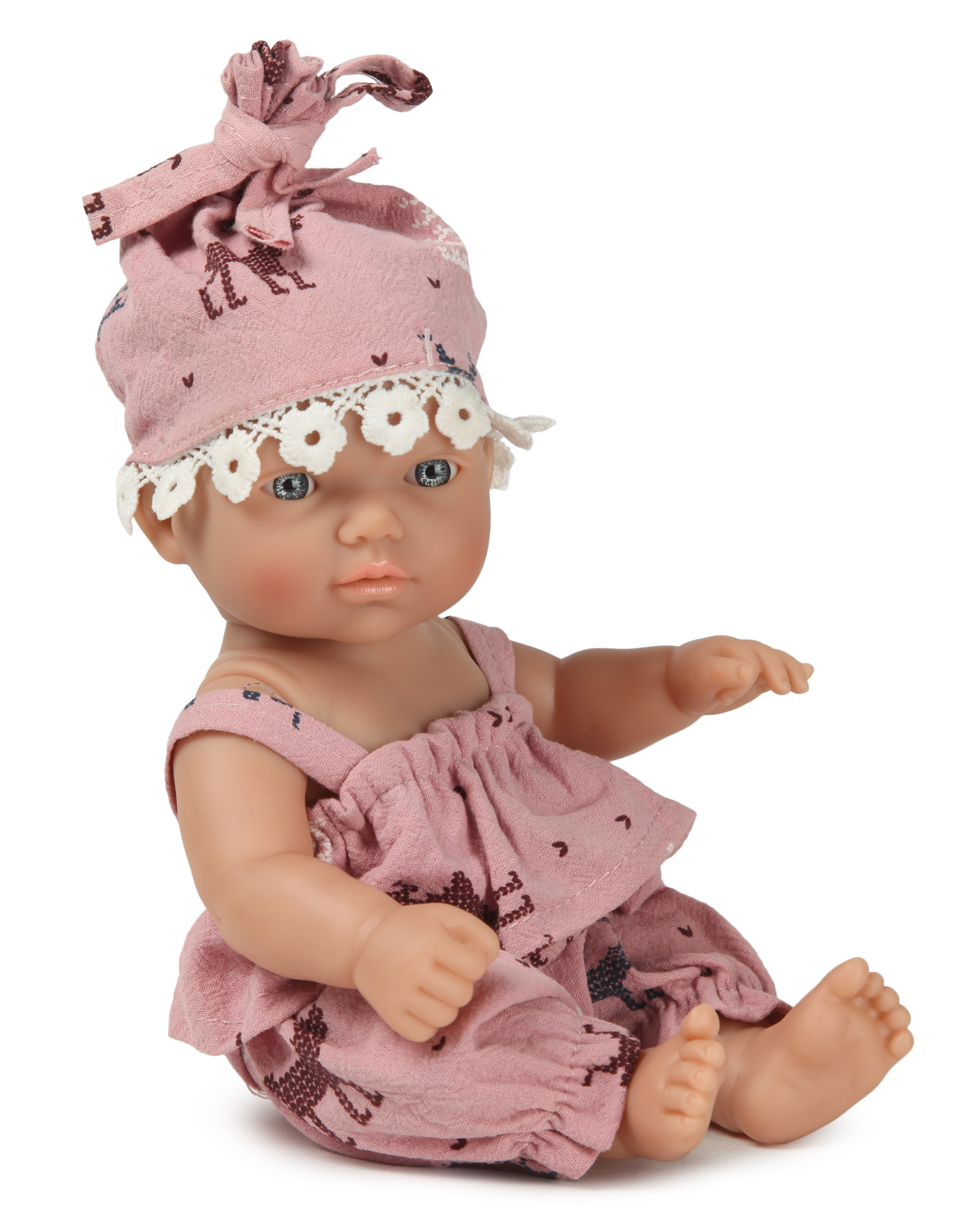 Кукла пупс Demi Star в розовом комбинезоне DF10-093A - фото 5