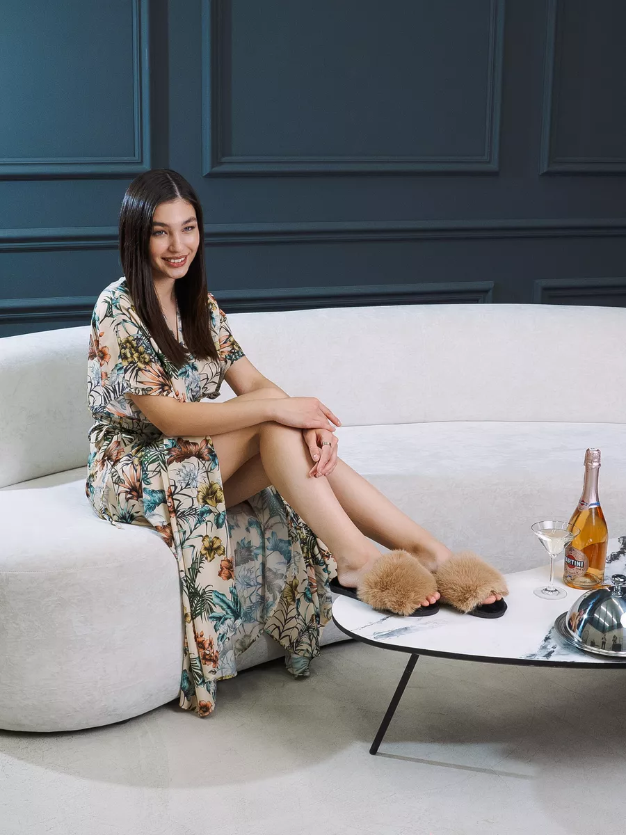 Тапочки UTA HOME 12мех/беж - фото 6