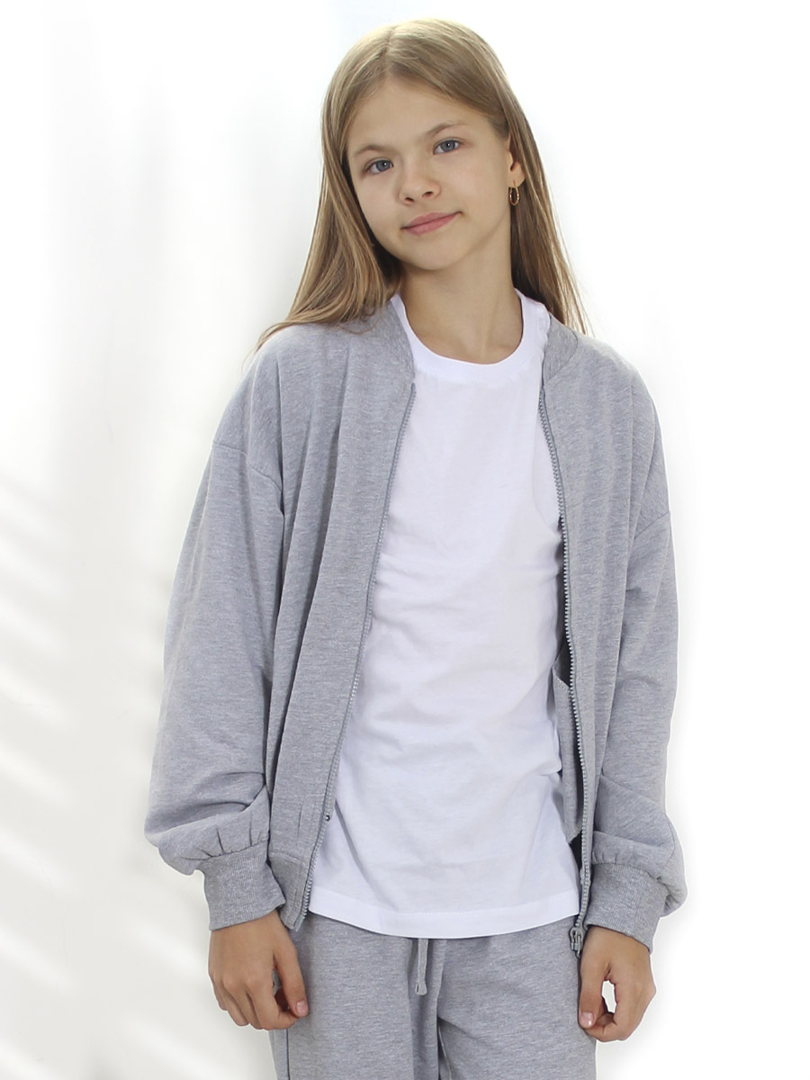 Костюм STELLA MODA 24201 серый меланж - фото 4
