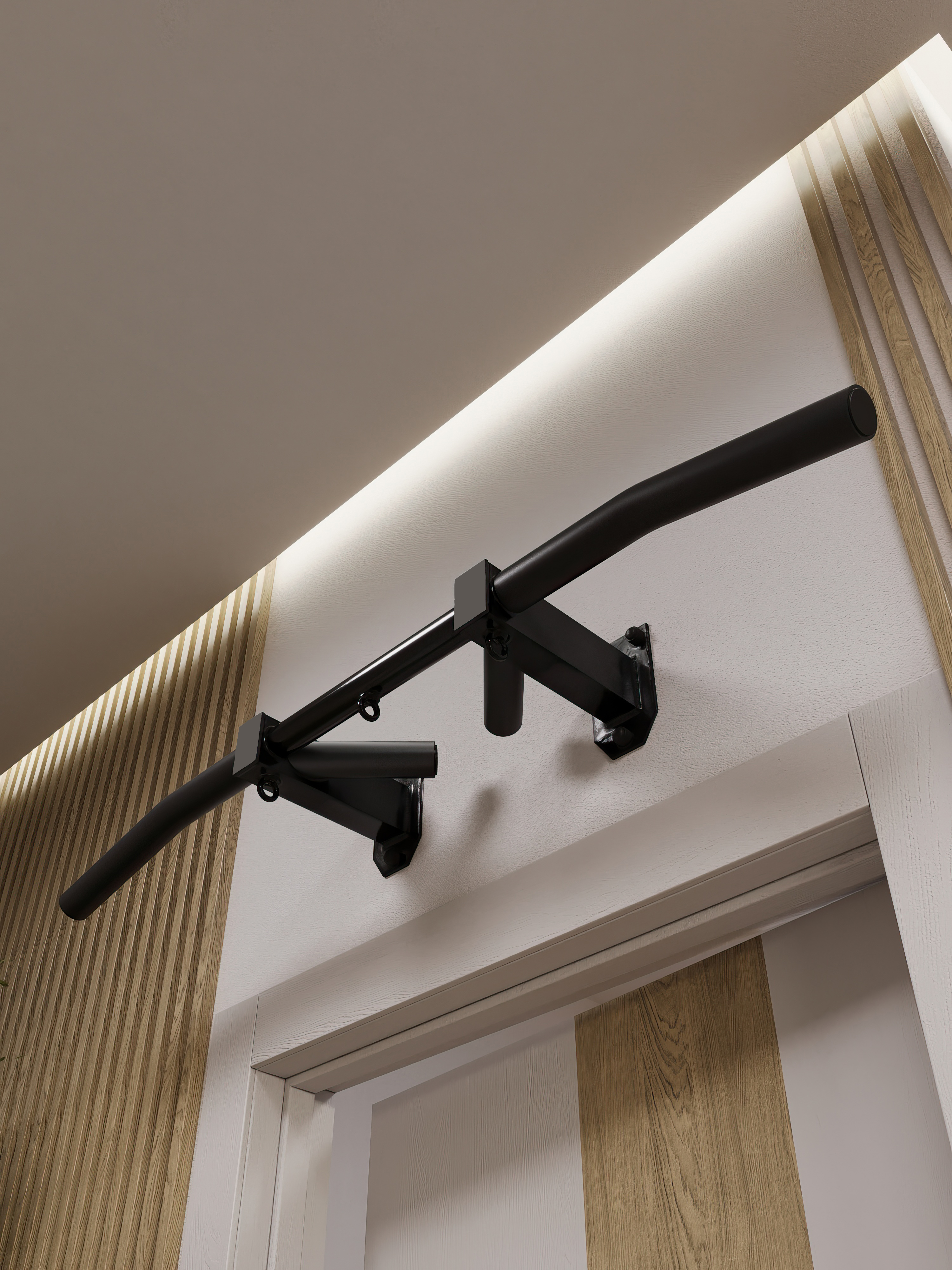 Турник наддверный "Буйвол" PRO - прорезиненное покрытие - фото 10