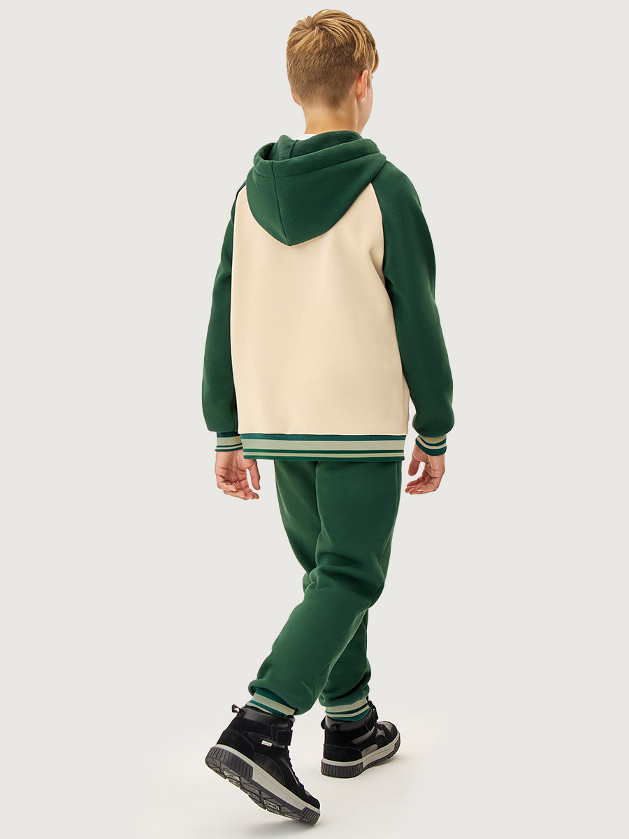 Костюм NIKASTYLE 7т12526 изумруд/беж - фото 3