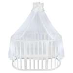 Балдахин Amarobaby Pearly с кружевом Белый