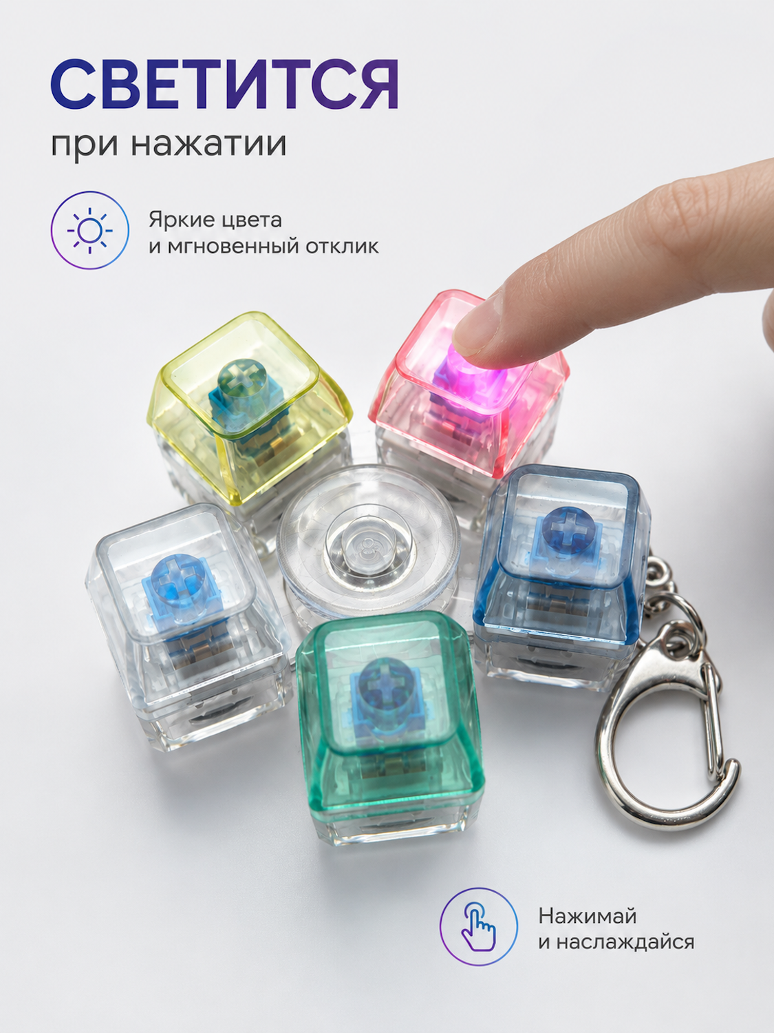 Игрушка-антистресс Удачная тема спиннер Залипательные кнопки - фото 1