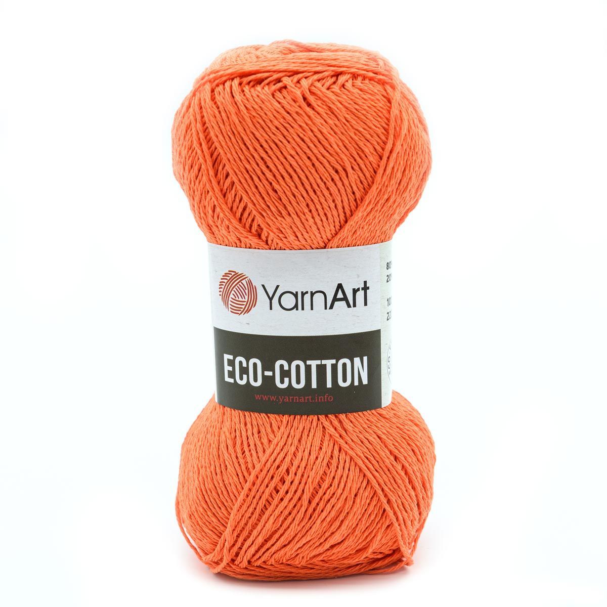 Пряжа YarnArt Eco Cotton комфортная для летних вещей 100 г 220 м 800 оранжевый 5 мотков - фото 6