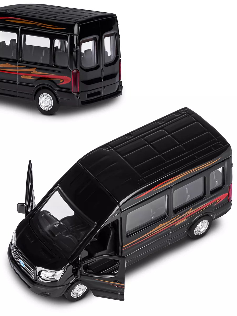 Автомобиль АВТОпанорама Ford Transit 1:52 JB1251779 - фото 13