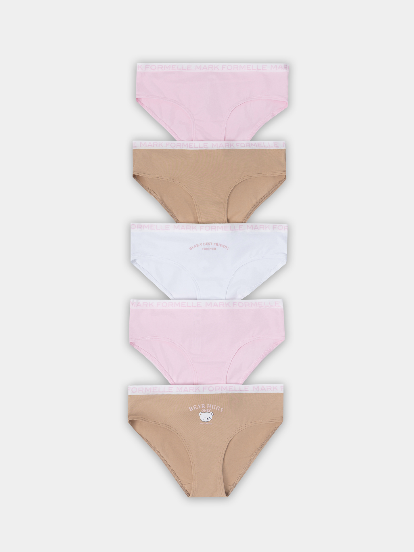 Трусы 5 шт Mark Formelle (Марк Формэль) 417749-5/обжаренный миндаль +печать - фото 1