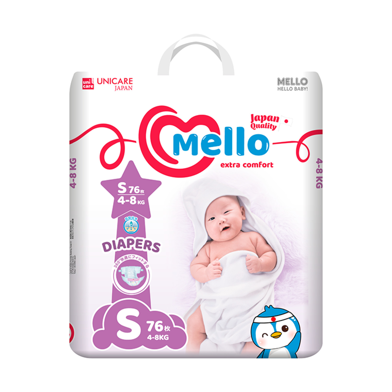 Подгузники MELLO Comfort 2 (4-8 кг) 76 шт. - фото 1