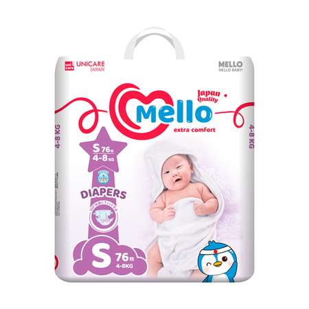 Подгузники MELLO Comfort 2 (4-8 кг) 76 шт.