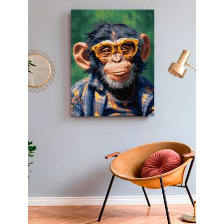 Алмазная мозаика Art on Canvas Обезьяна в очках в ассортименте