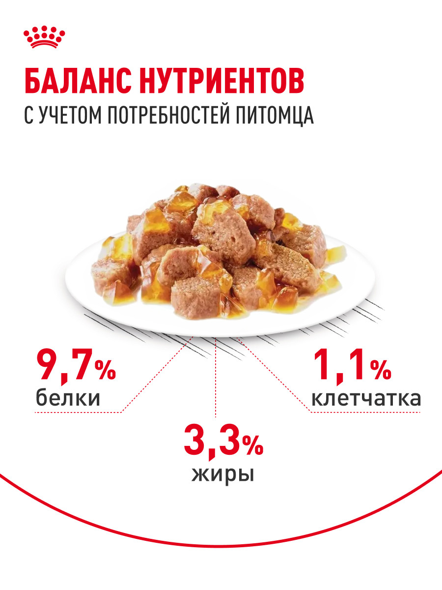 Корм влажный ROYAL CANIN Indoor Sterilised для кошек стерилизованных кусочки в желе - фото 4