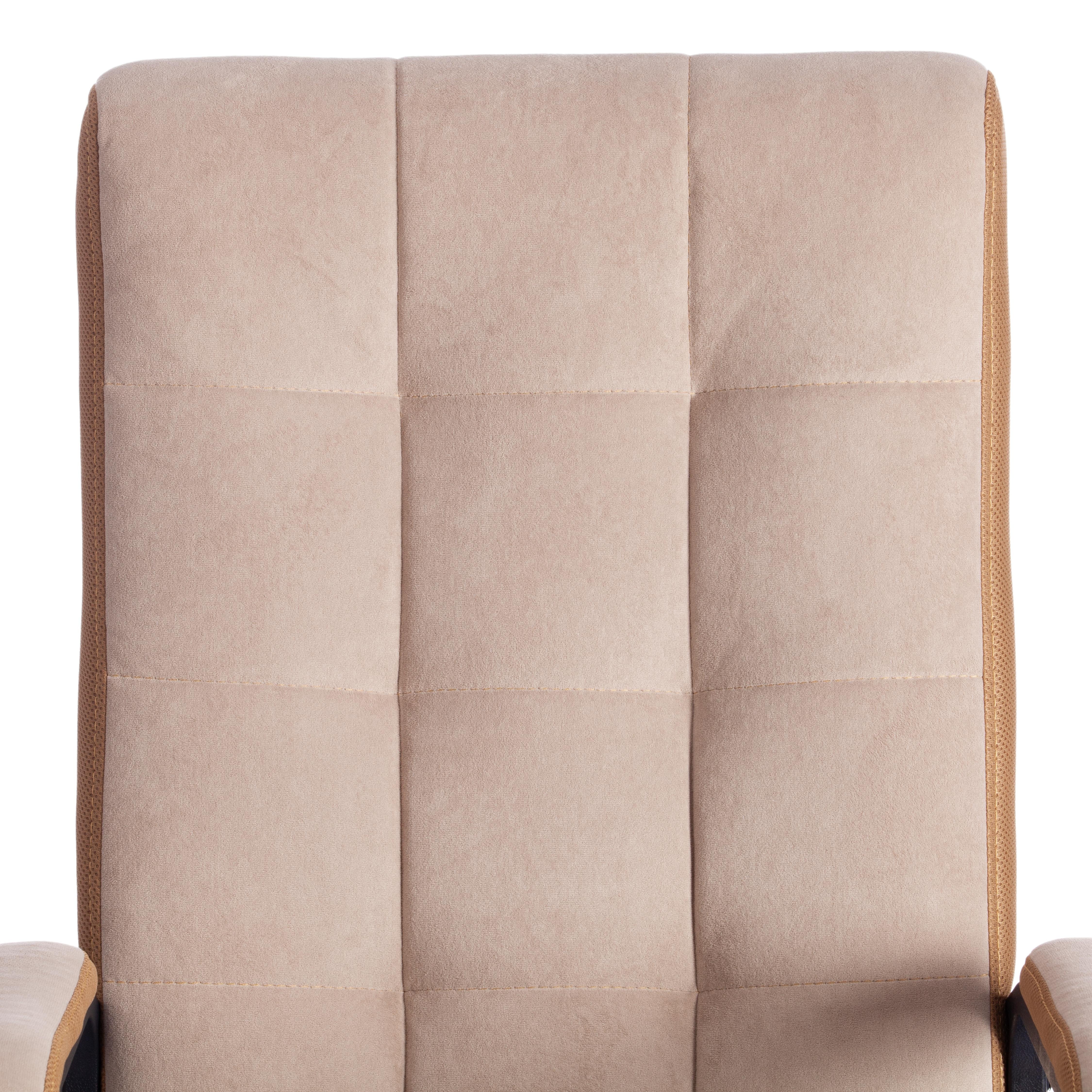 Компьютерное кресло TETCHAIR флок/ткань бежевый/бронза - фото 15