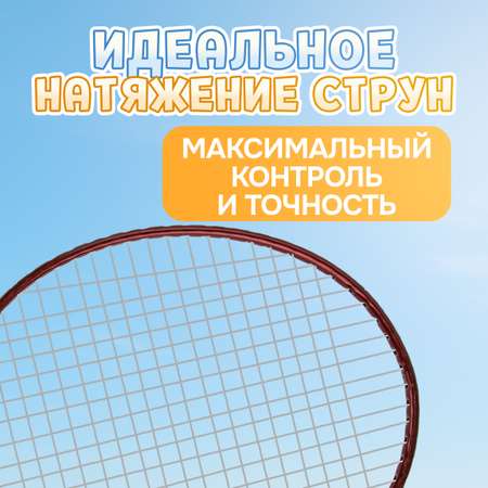 Бадминтон 1TOY ракетки для бадминтона с воланчиком в наборе взрослый детский