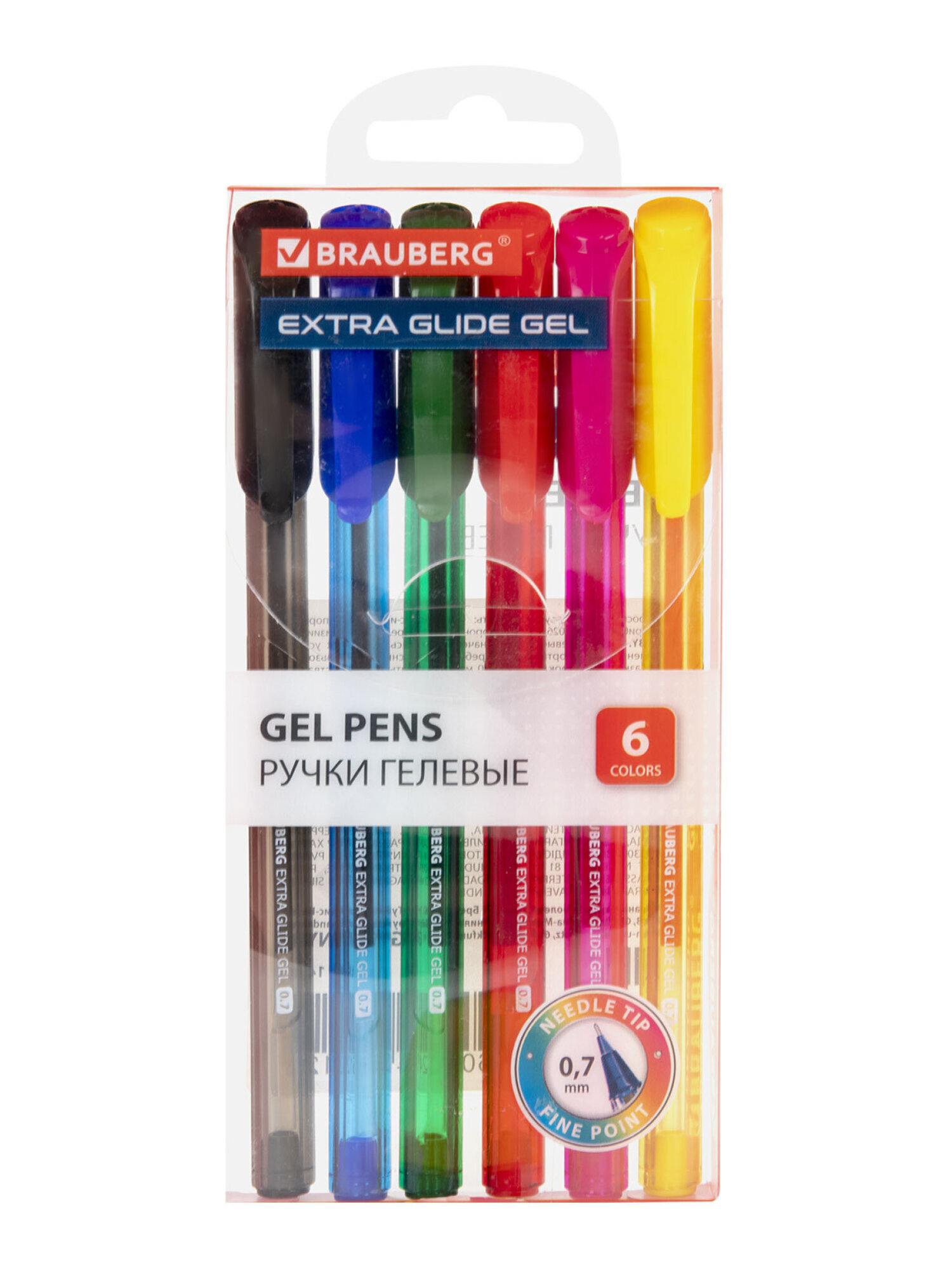 Ручка гелевая Brauberg 6 шт. - фото 6