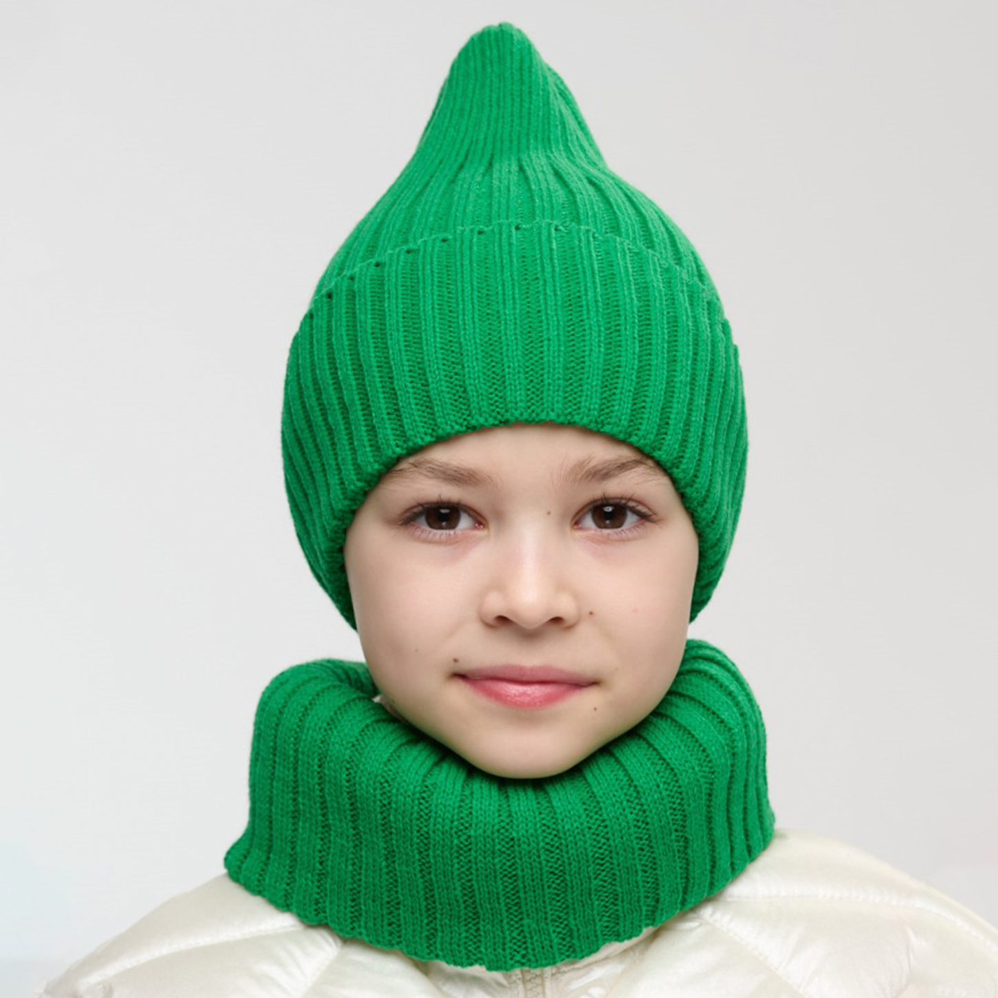 Шапка и снуд KUBRIO NYC-H-45-pumpW-green - фото 4