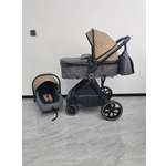 Коляска трансформер JOVOLA 3в1 Folk, темно-бежевый