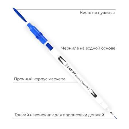 Маркеры DENKSY двусторонний 36 цв.