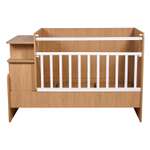 Детская кроватка Polini kids Ameli прямоугольная, без маятника (белый, дуб сонома)