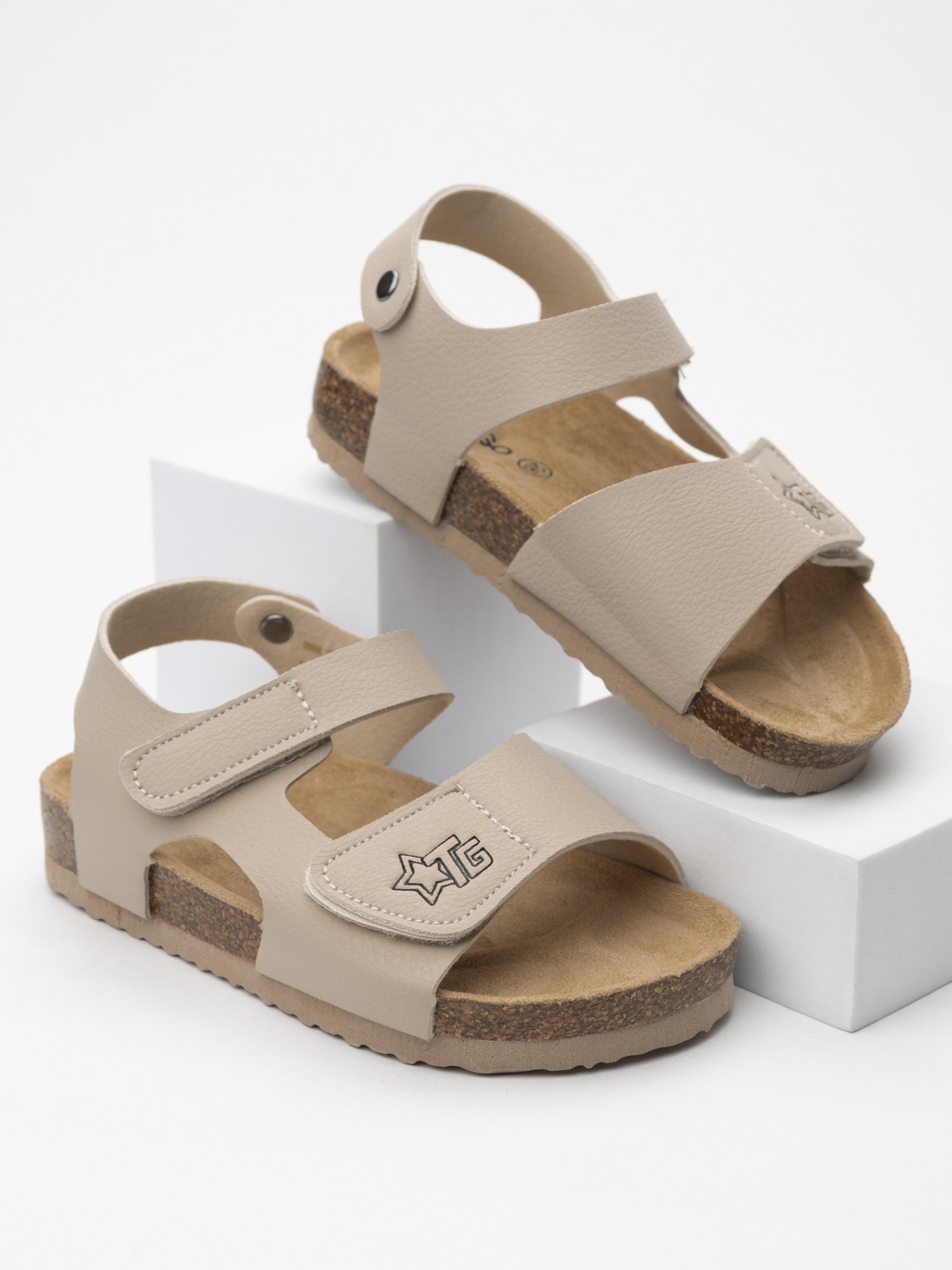 Изображение товара Детские биркенштоки TikkaGo 28 Липучки Экокожа Микрофибра