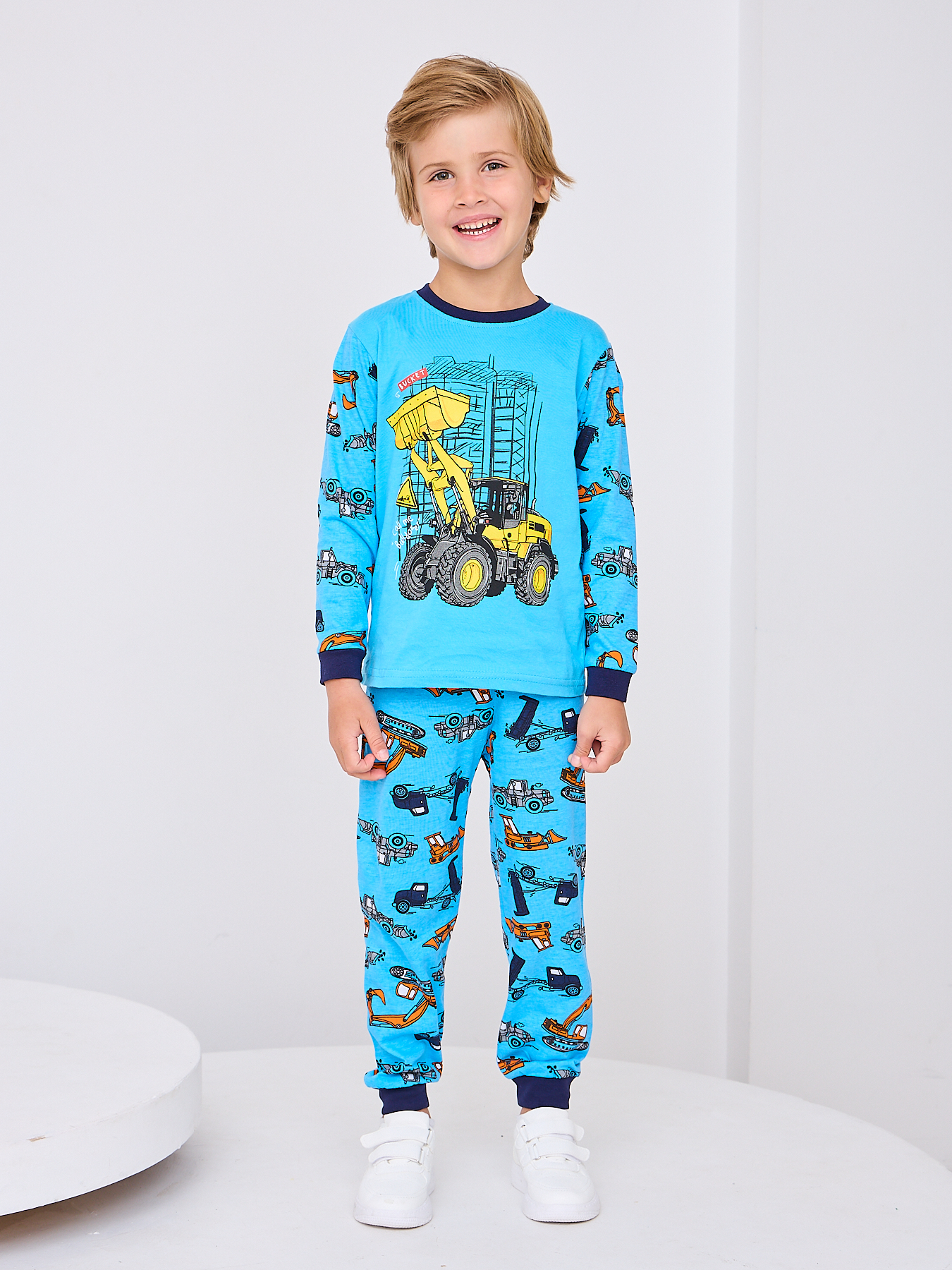 Лонгслив и штанишки Mil Art kids 1902201529SUIT-SLEEP-BOY-BLUE - фото 1
