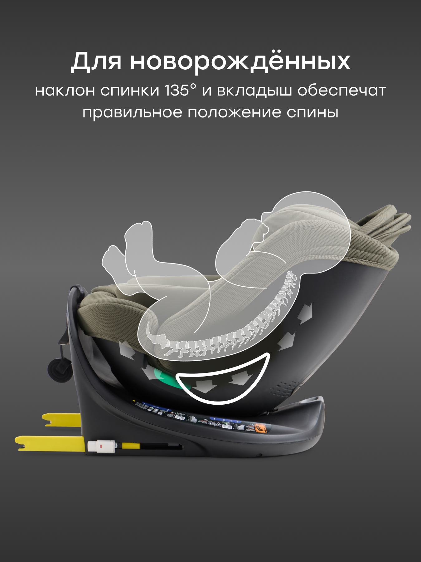 Автокресло Happy Baby Sheltix Isofix 0+/1/2/3 (0-36 кг) зеленый - фото 8