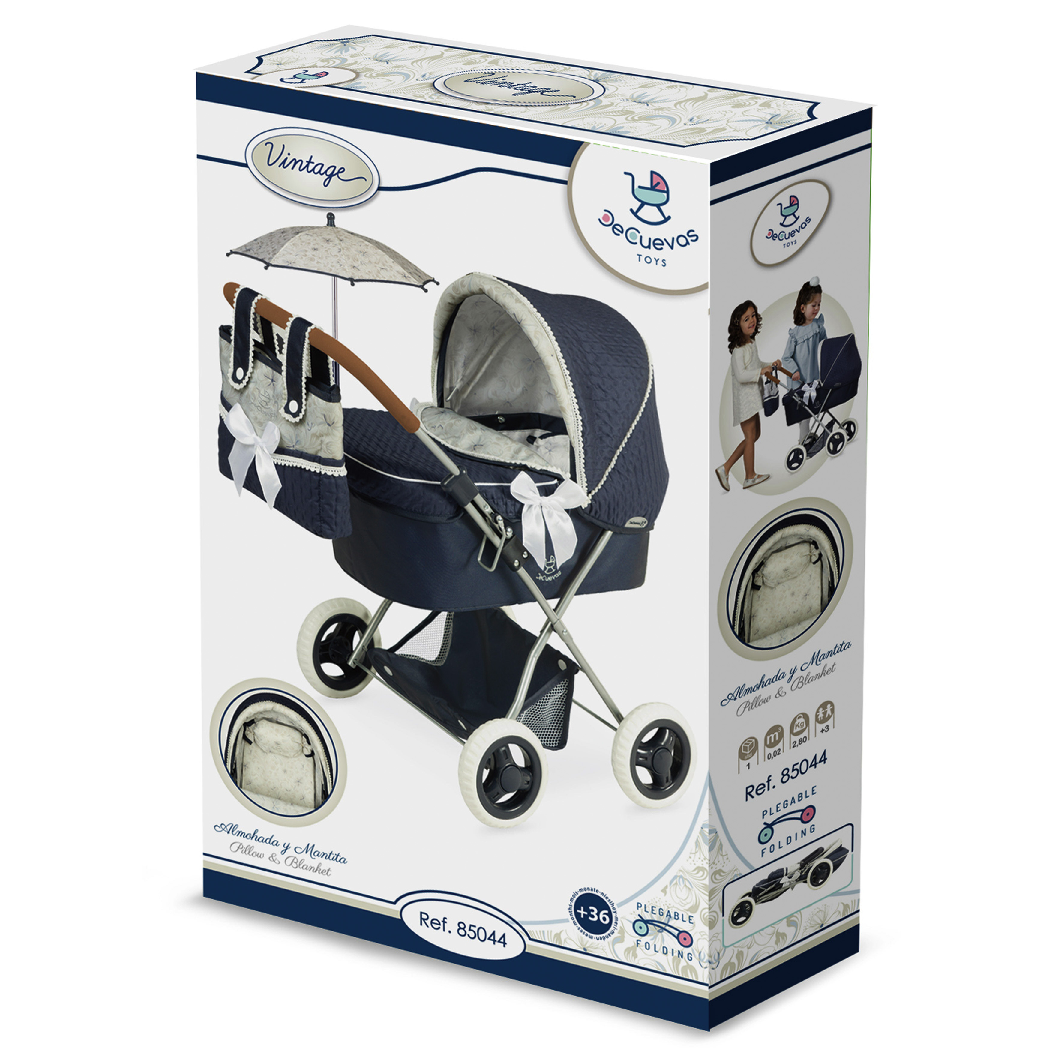 Прогулочная коляска, коляска-люлька для кукол DeCuevas Toys 85044 - фото 7