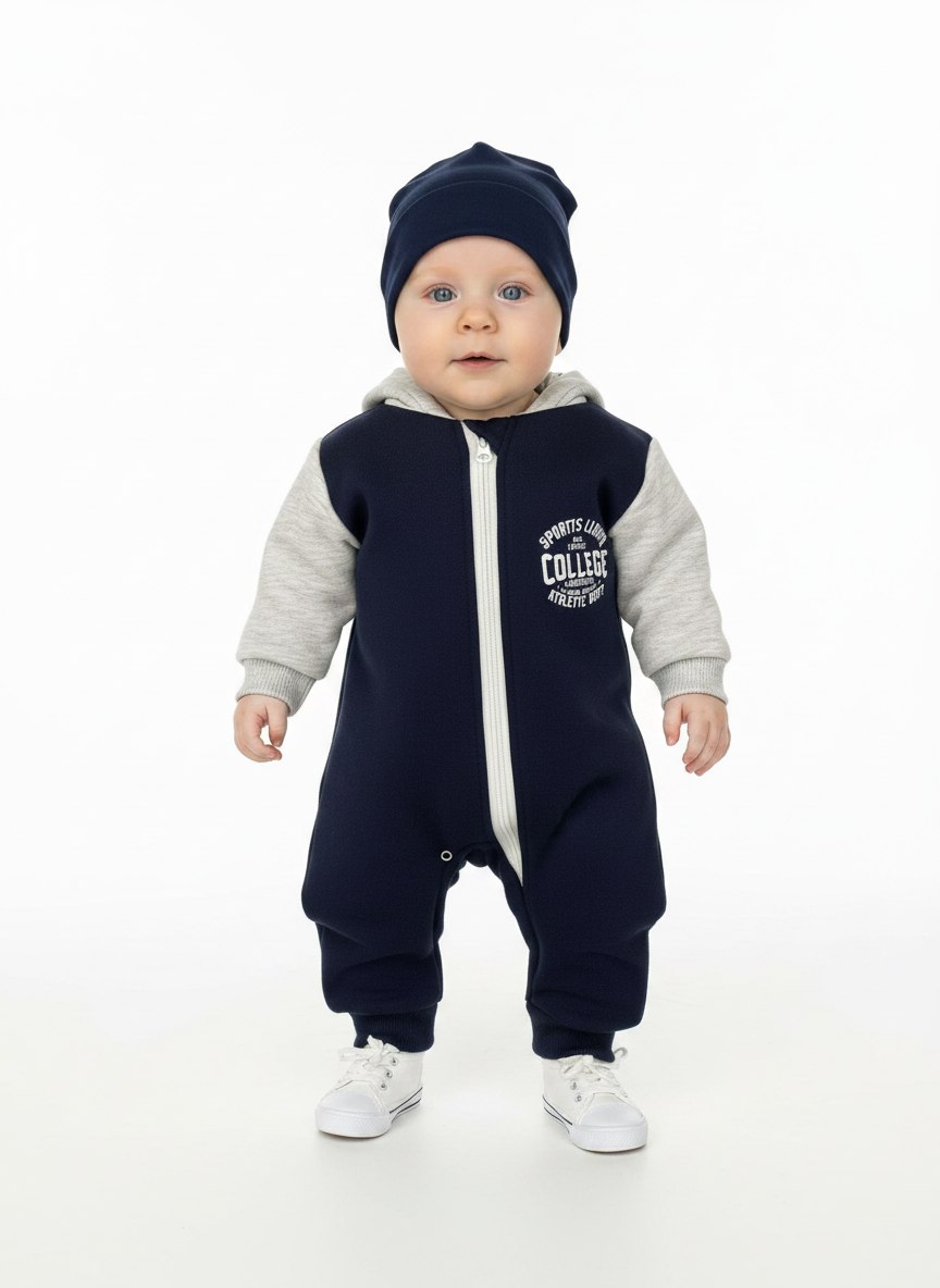 Изображение товара Комбинезон VGtrikotazh с начесом для новорожденных и малышей