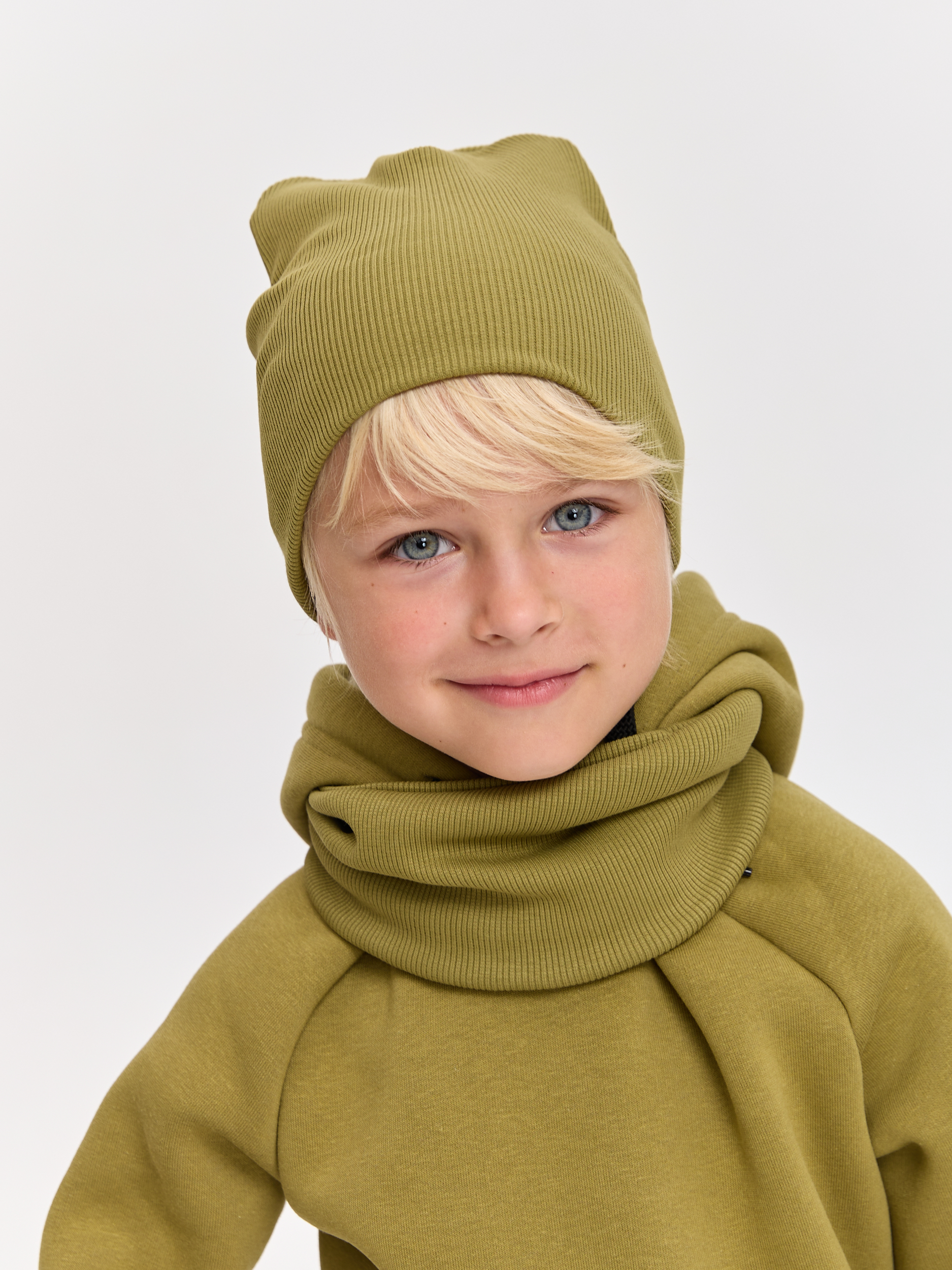 Шапка и снуд Лапушка 0258 хаки - фото 12